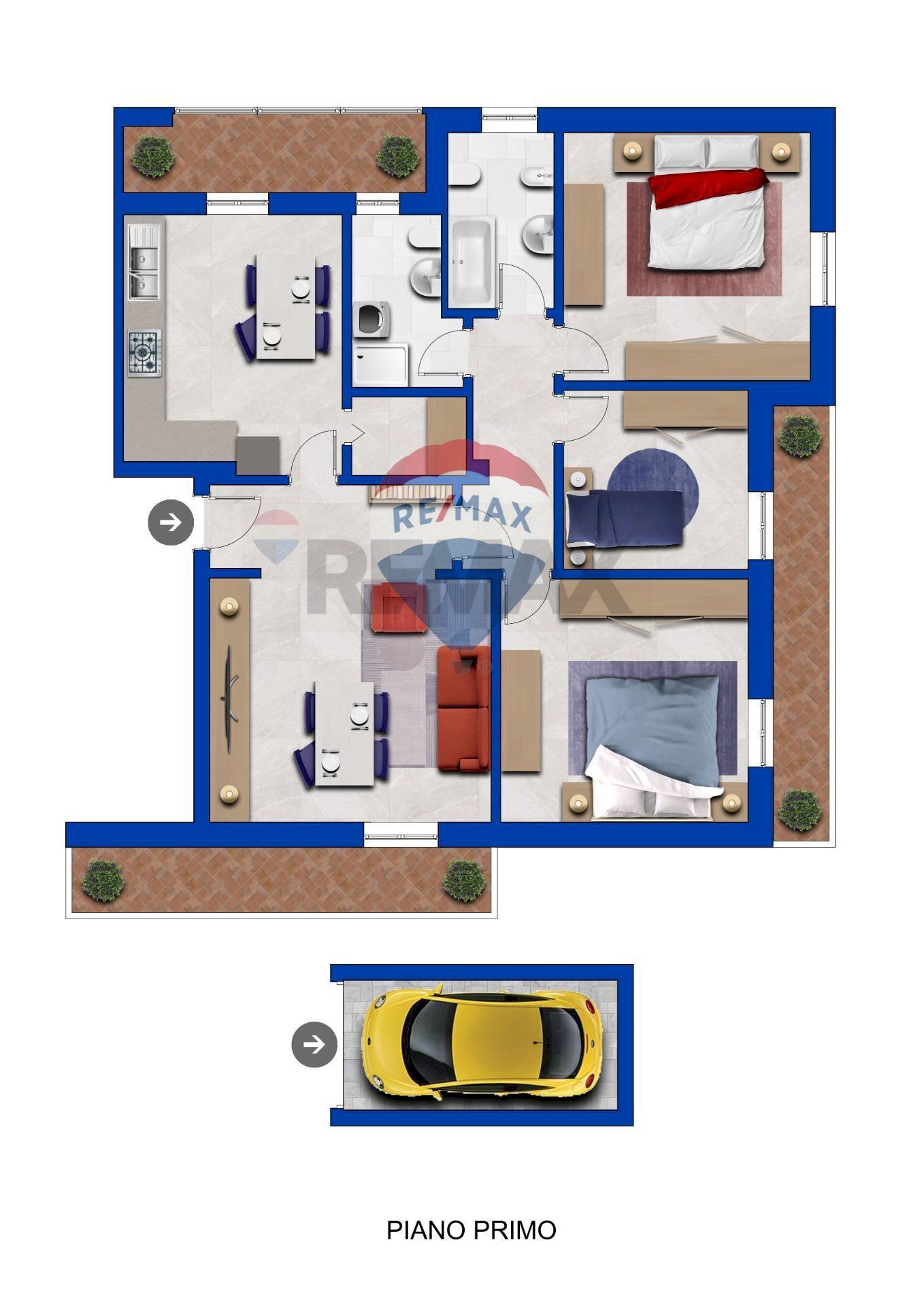 Pianta 2D - Appartamento Via Antonio Pacinotti
 
21, Porto Torres - planimetria 1