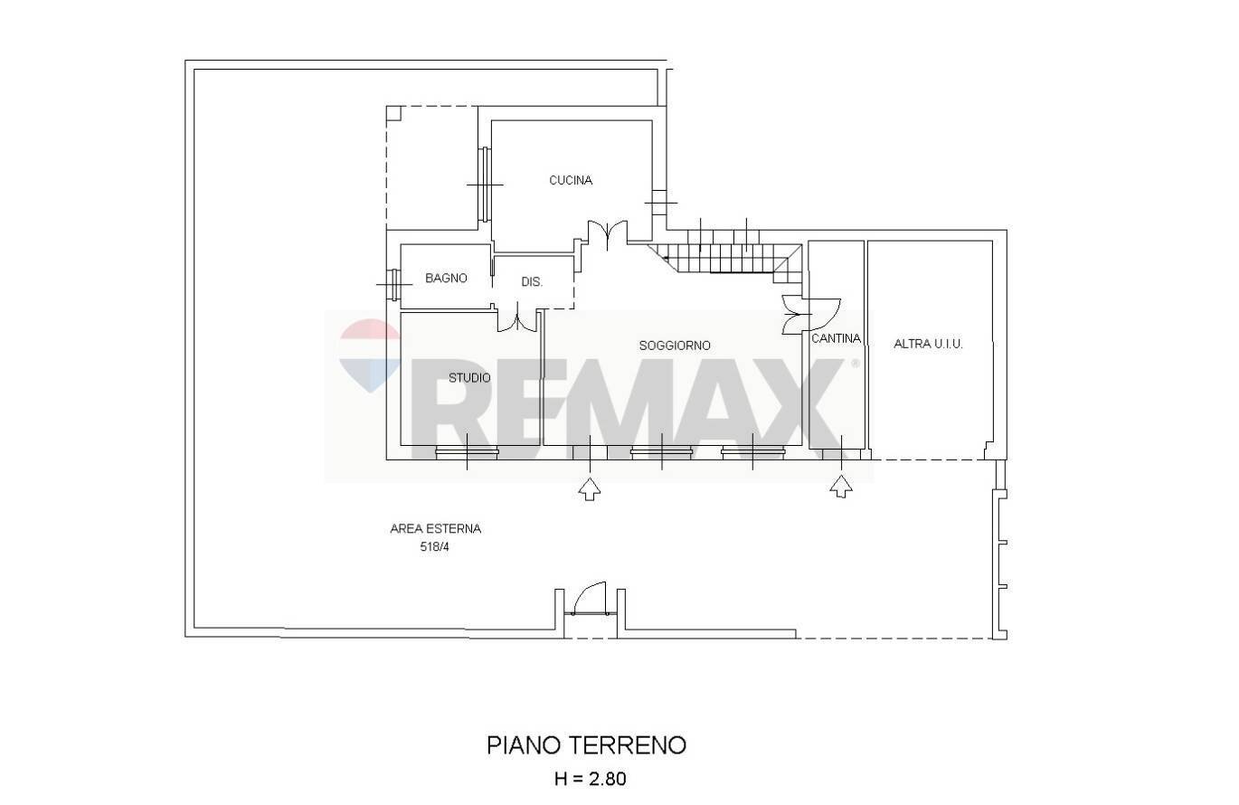 Pianta 2D - Villa Alessandro Laurinsich
 
17, Parma - planimetria 1