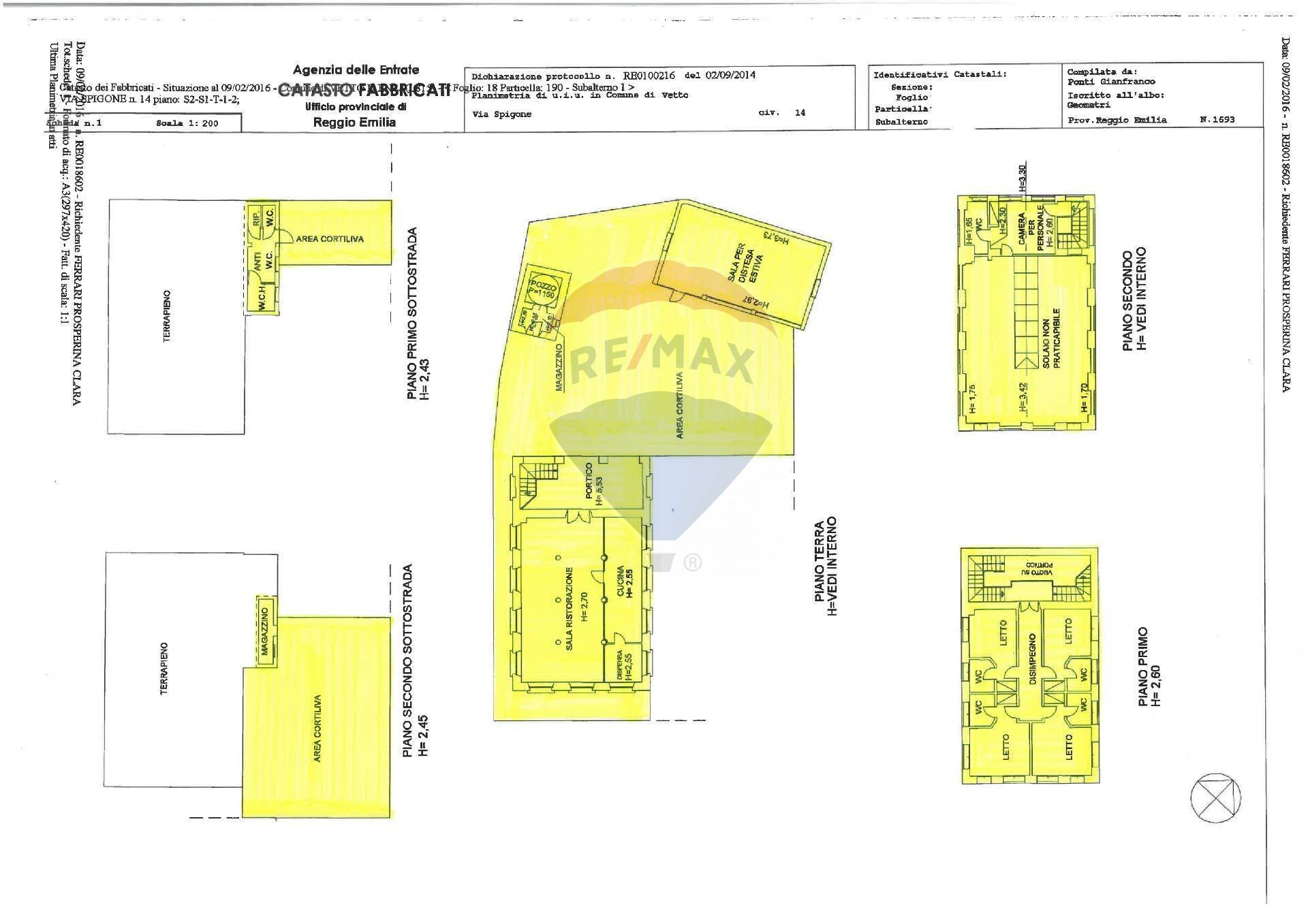 Pianta 2D - Villa via Spigone
 
14, Vetto - floor plans 1