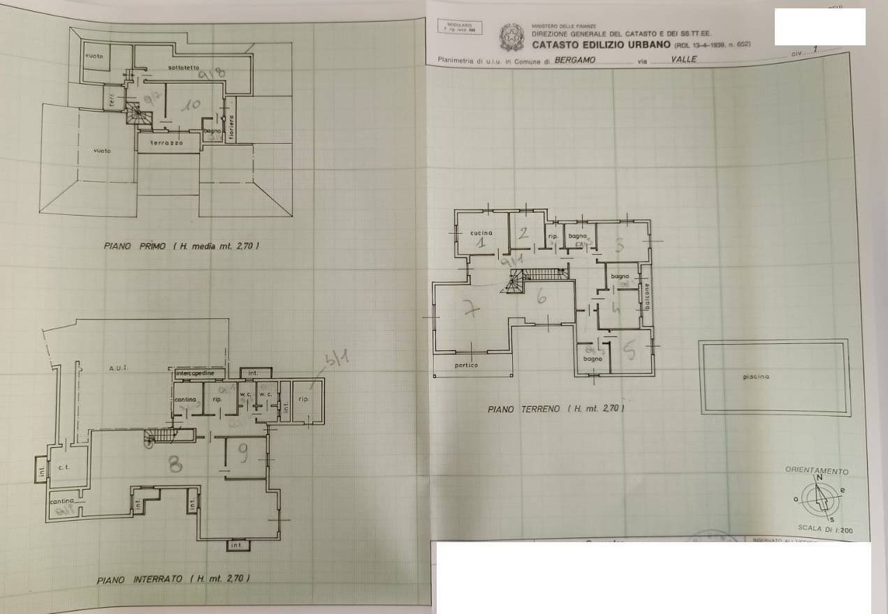 Foto 82 - Villa Via Valle
 
1, Bergamo - planimetria 1