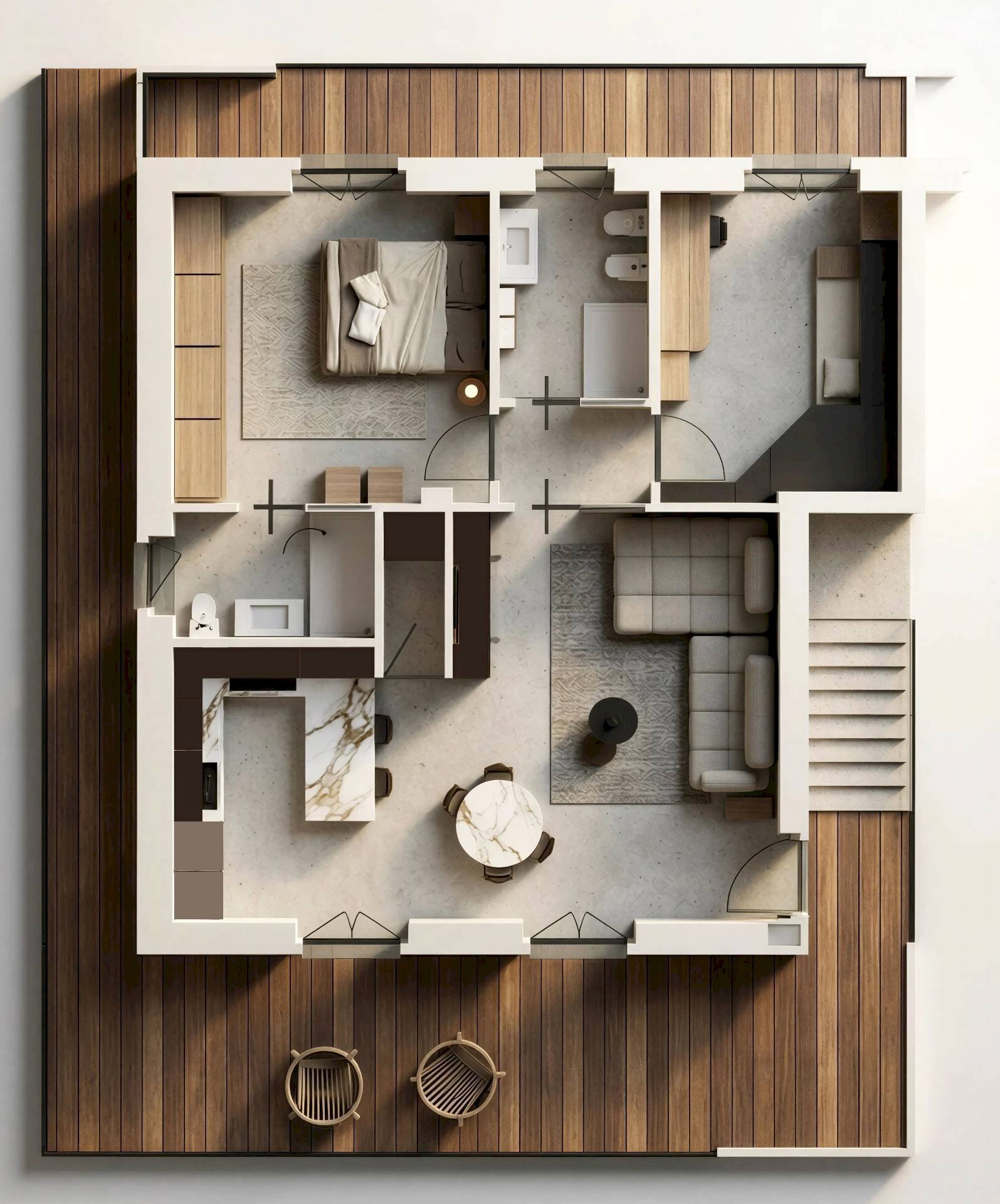 Foto 10 - Trilocale VIA RAVIZZA, Bergamo - planimetria 1