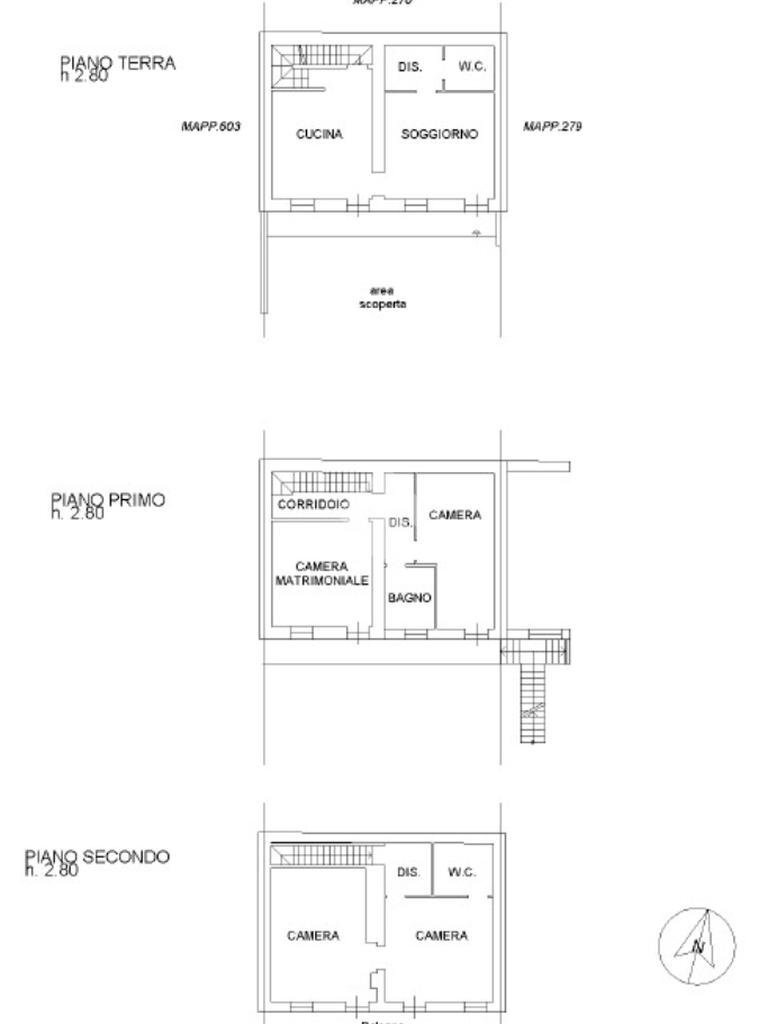 Casa semi indipendente Via Padre Reginaldo Giuliani, Cameri - planimetria 1