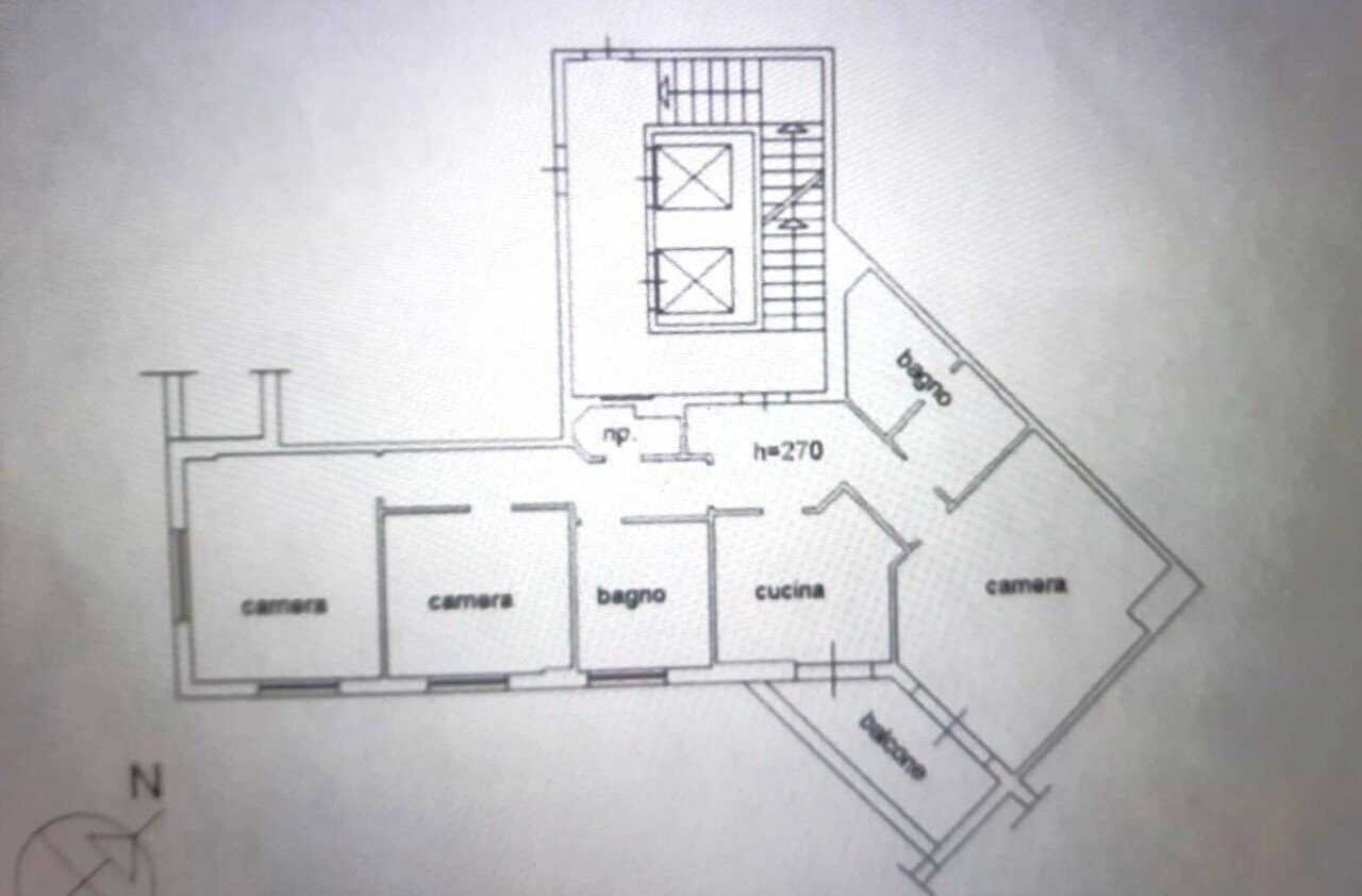 AFF519_APPARTAMENTO_AFFITTO_ARREDATO_PALAZZO DI PR - Quadrilocale La Spezia - planimetria 1