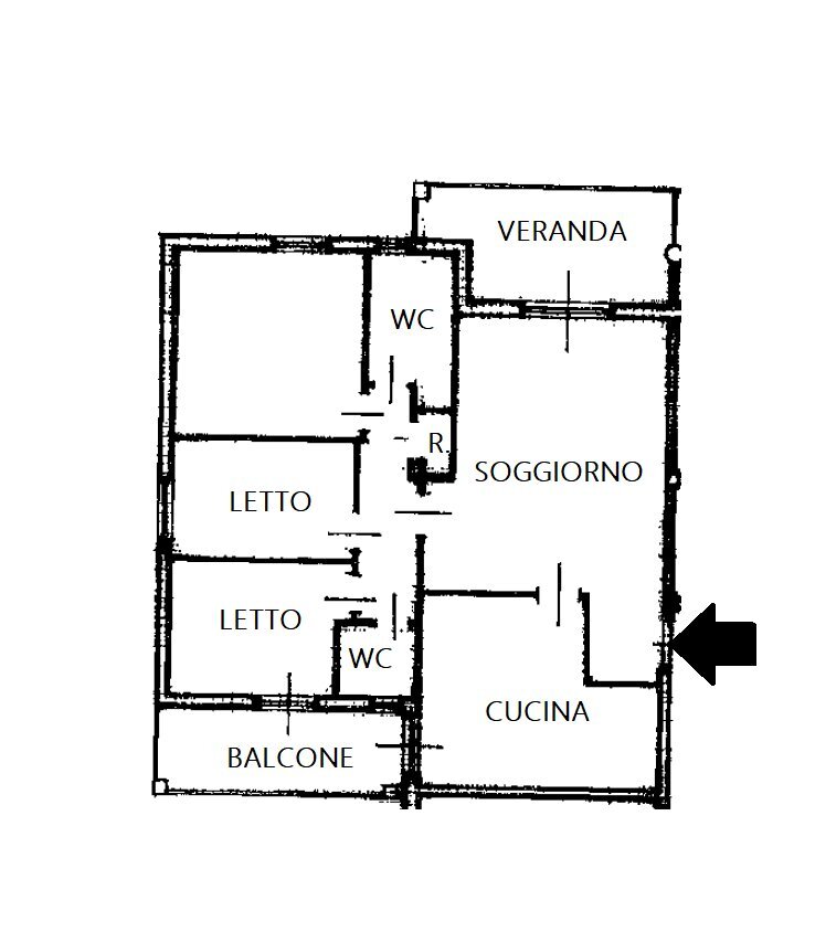 PLANIMETRIA - Quadrilocale via melvin jones, Monopoli - planimetria 1