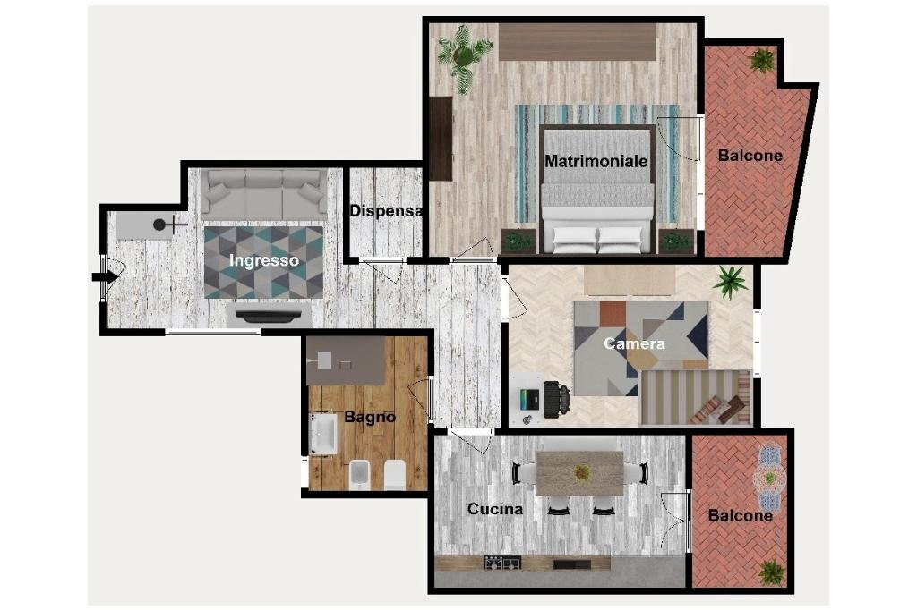 Trilocale Via Emilia, Genova (zona Molassana) - planimetria 1
