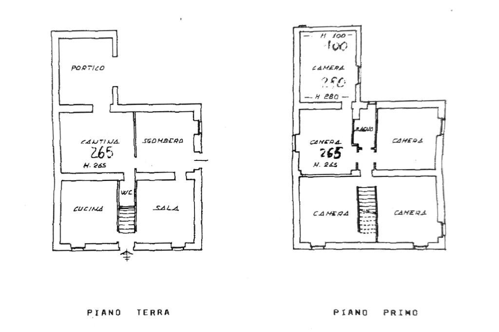 Independent house Regione Costa, Terzo - floor plans 1