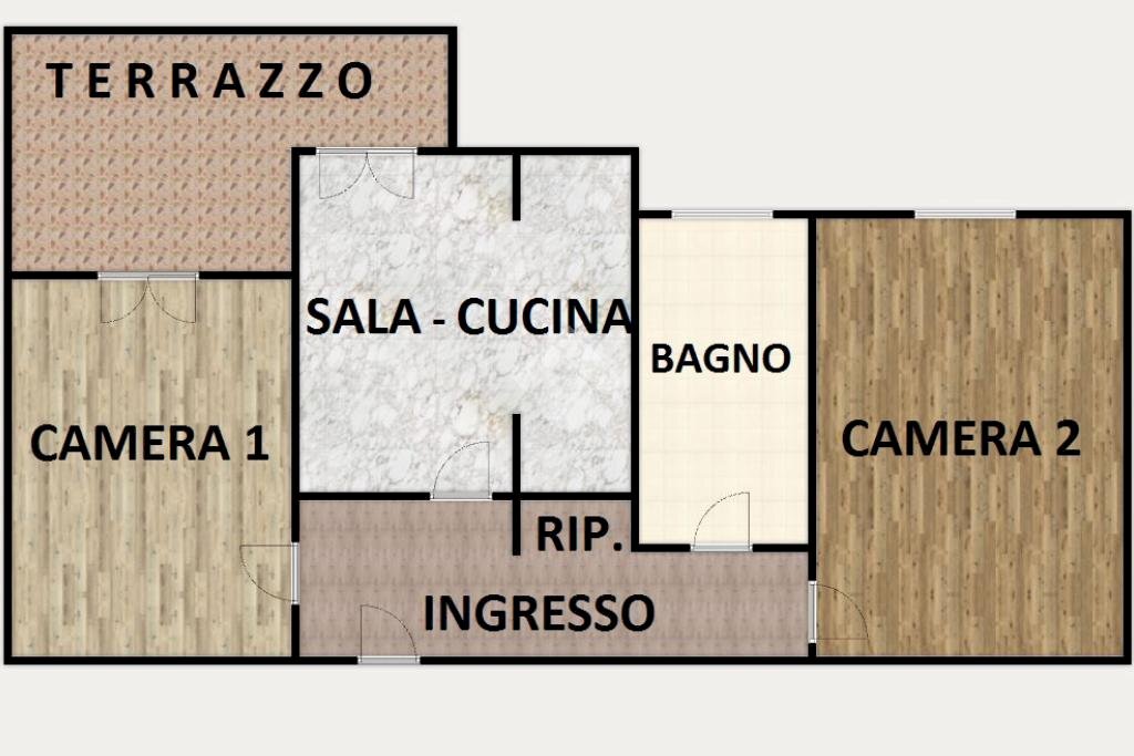 Three-room apartment Piazza eugenio marchese, Busalla - floor plans 1