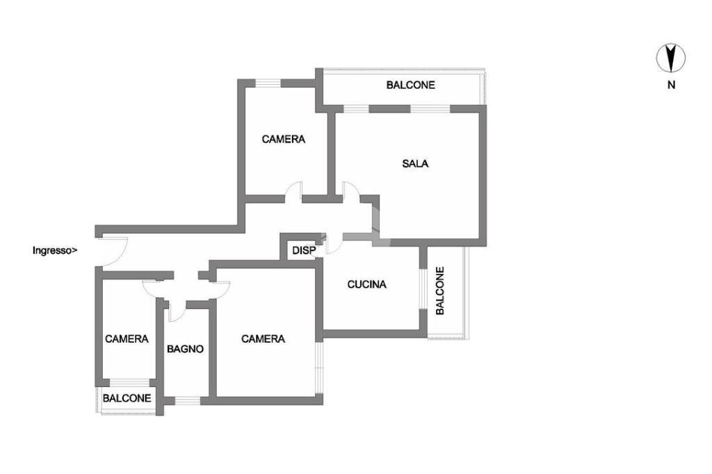 Apartment Via G. Murtola, Genova (neighborhood Palmaro) - floor plans 1