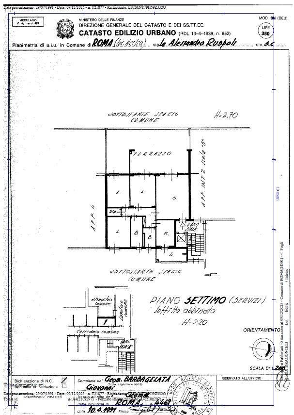 Foto 31 - Quadrilocale Via Di Dragoncello, Roma - planimetria 1