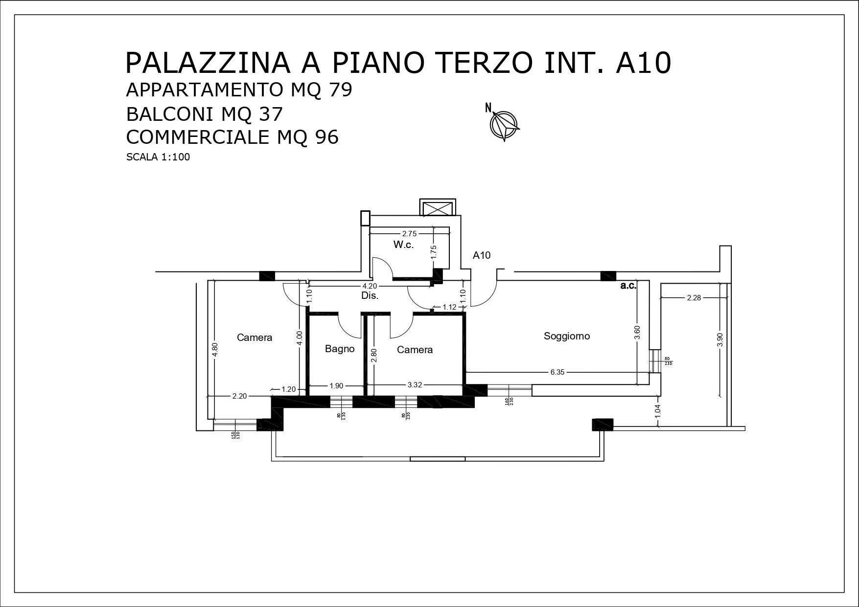 Foto 8 - Four-room apartment Via Di Girolamo, Pescara - floor plans 1