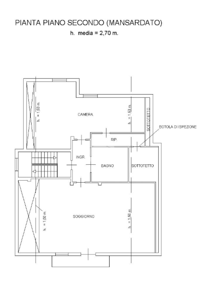 Three-room apartment Via Rivoli, Rosta - floor plans 1
