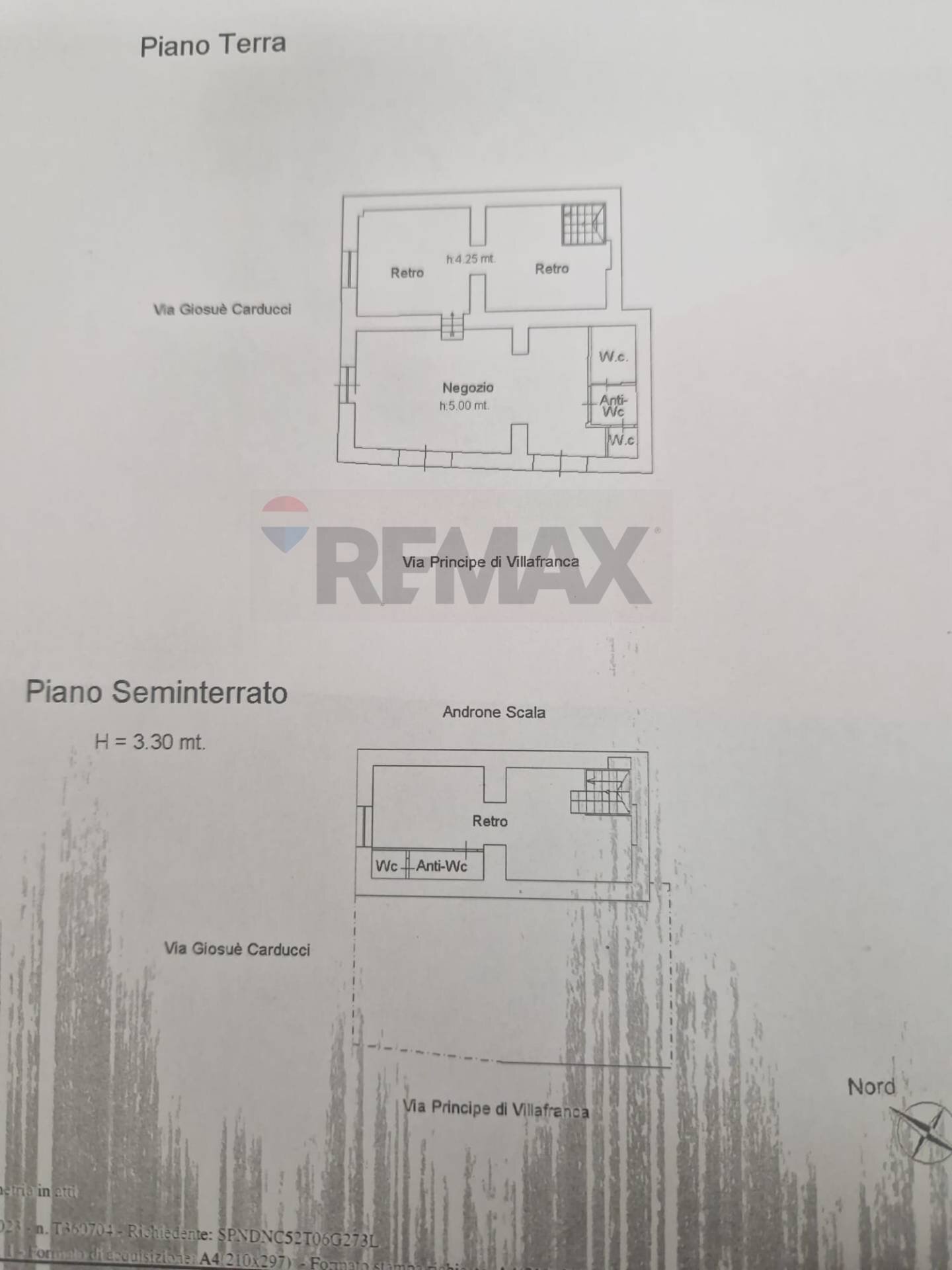 Pianta 2D - Commercial Activity VIA PRINCIPE DI VILLAFRANCA
 
25/27, Palermo - floor plans 1