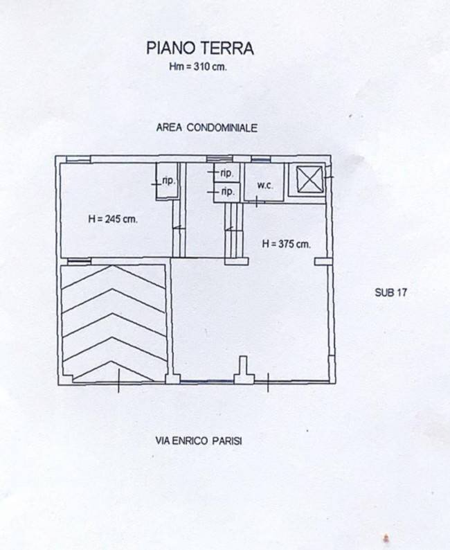 Foto 10 - Negozio Via Enrico Parisi, Palermo - planimetria 1