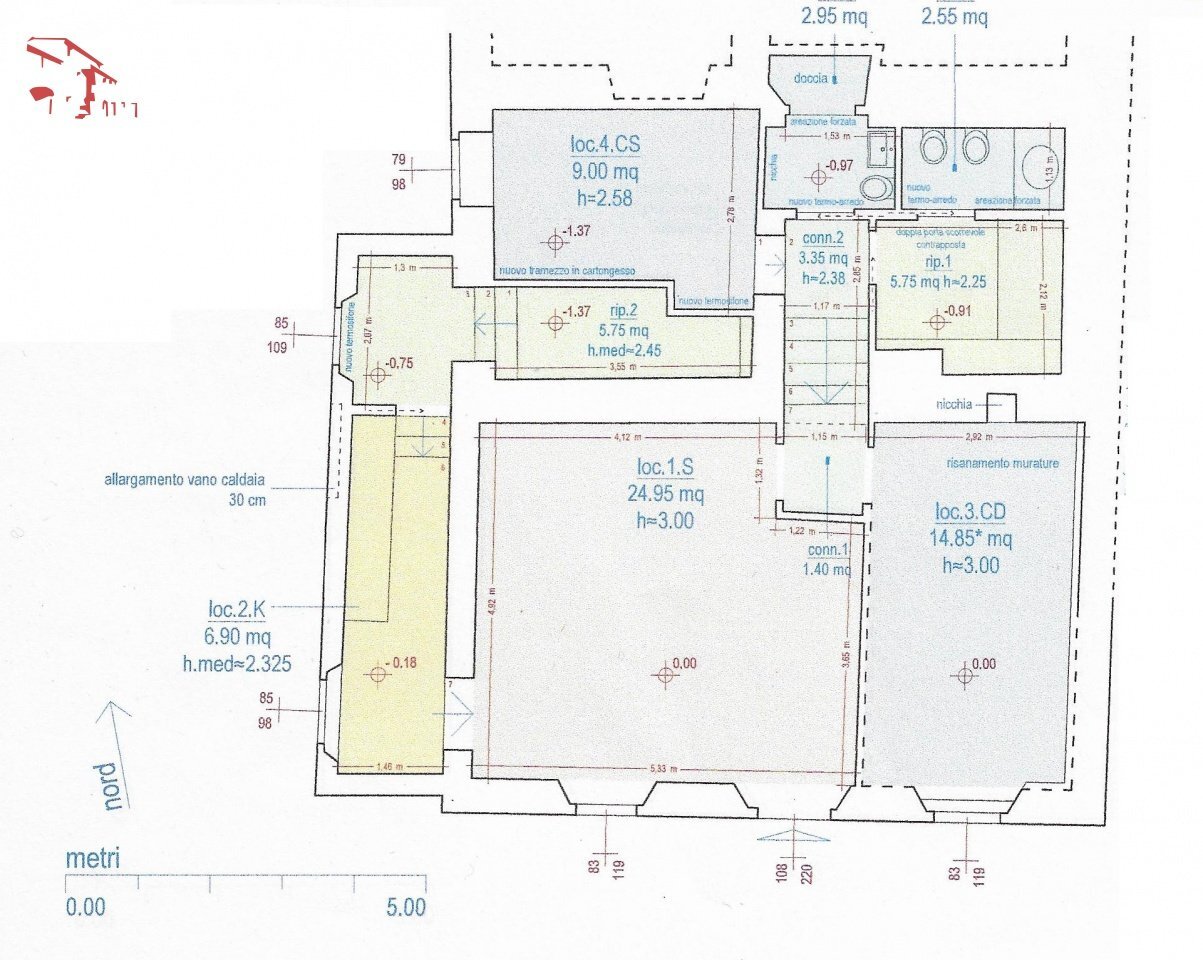 Molin del Piano vendesi porzione di colonica - Rustico via di Parga
 
1, Pontassieve - planimetria 1