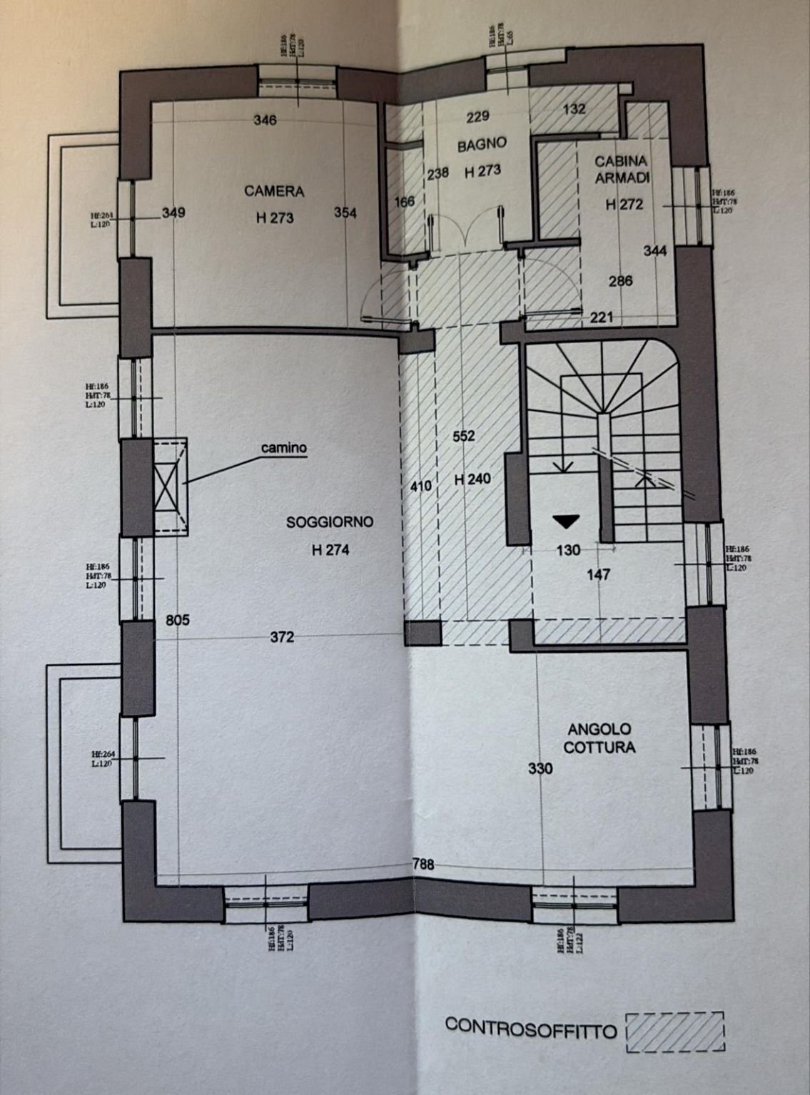 Appartamento via Jacopo Ruffini, Camogli - planimetria 1