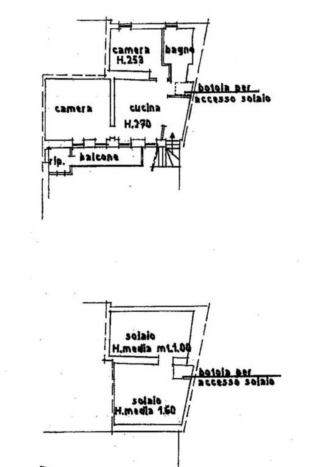 Three-room apartment via Giuseppe Parini, 17, Bellano - floor plans 1