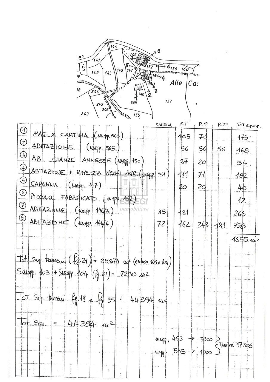 Prospetto e misure IA03731.jpg - Casale via del Colle 355/E, Lucca - planimetria 1