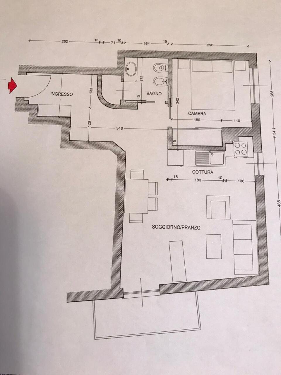 PIANTINA.jpeg - Two-room apartment Via Roma 40, Alassio - floor plans 1