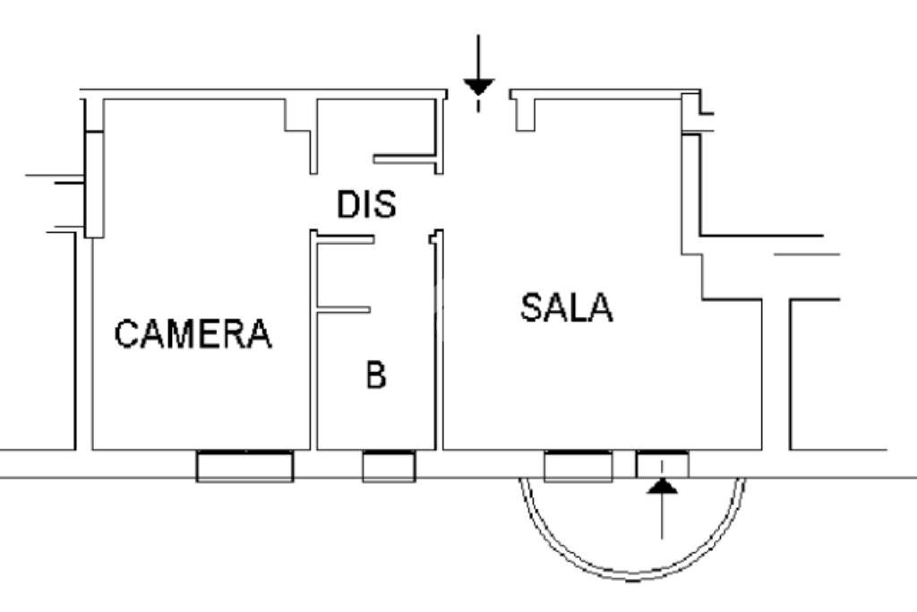Bilocale Via Leon Battista Alberti, Carpi - planimetria 1