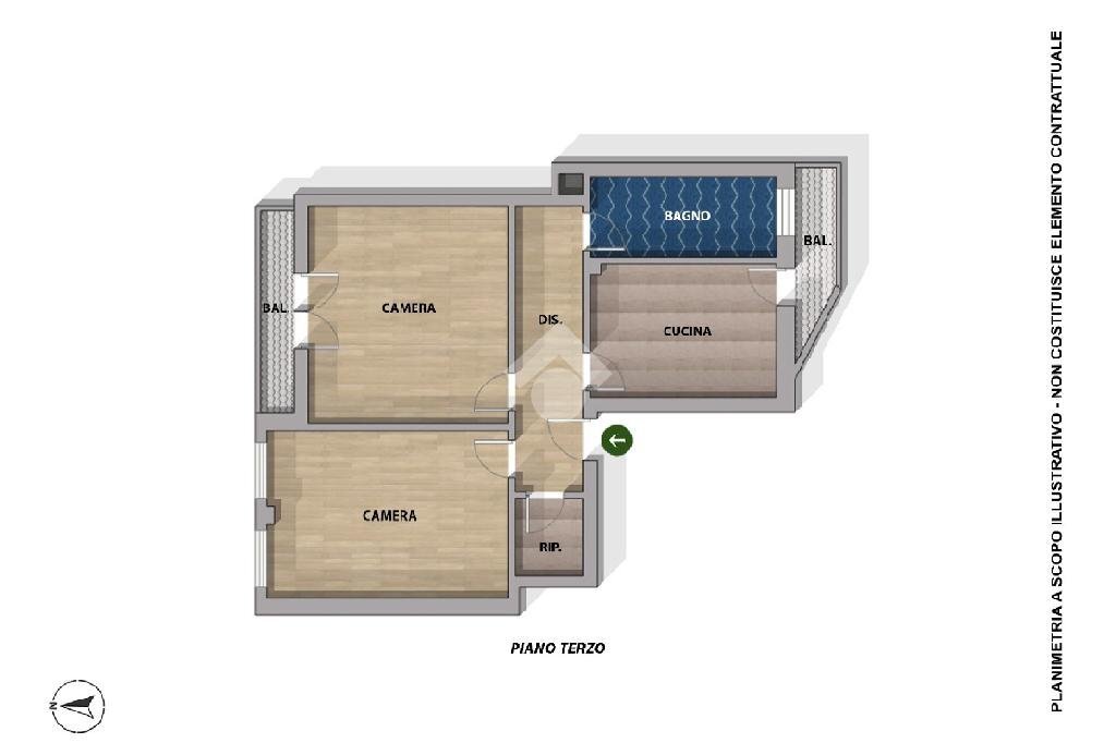 Trilocale Via Roma, Luserna San Giovanni - planimetria 1