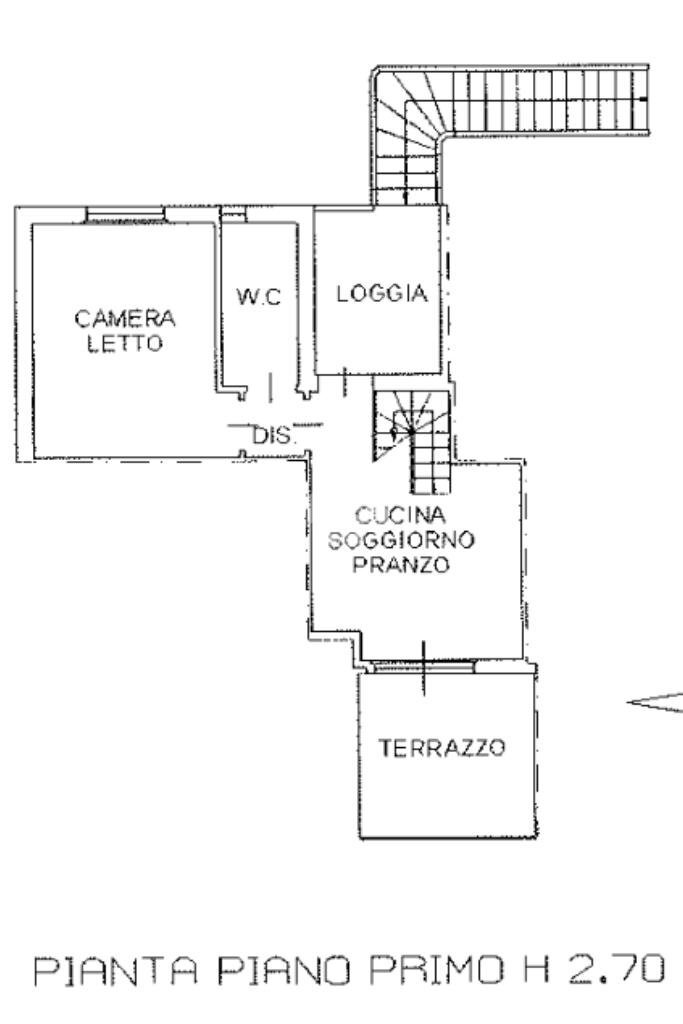 Bilocale Via Tiziano Vecellio, Cesenatico - planimetria 1