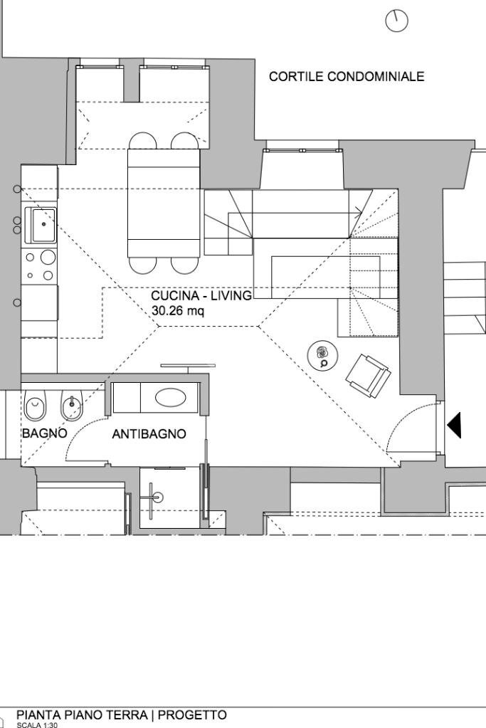 Bilocale Via Magenta, Torino (zona Crocetta) - planimetria 1