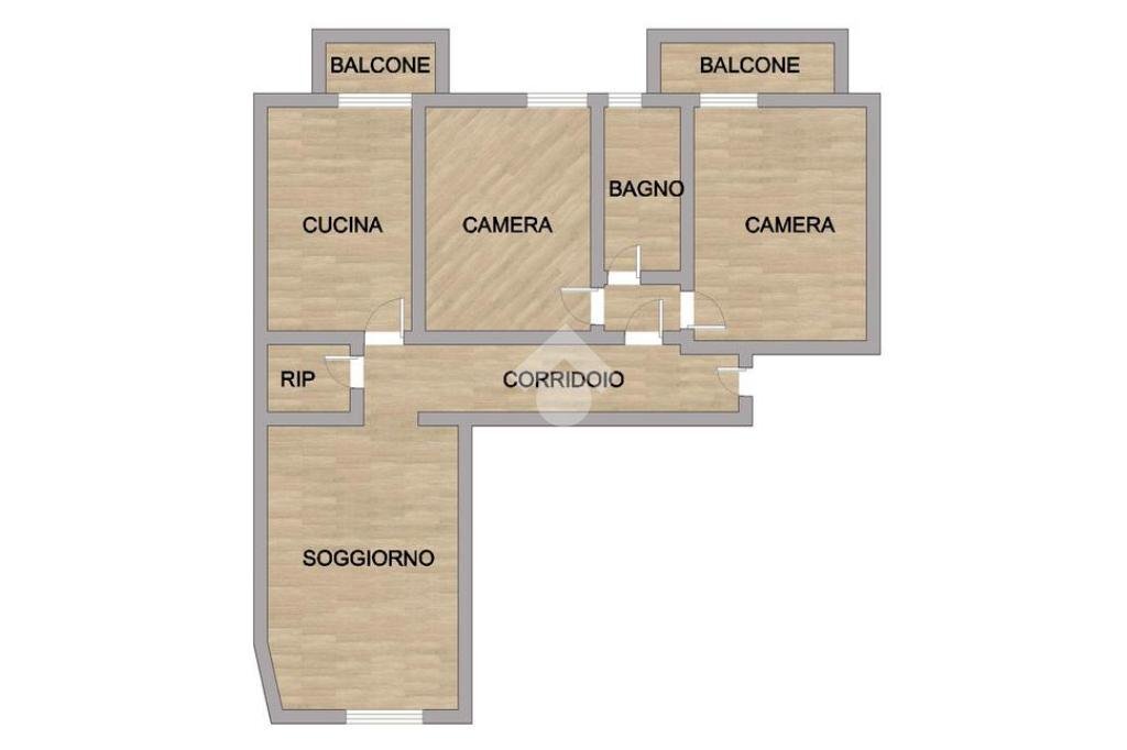 Three-room apartment Via Dante Alighieri, San Donato Milanese - floor plans 1