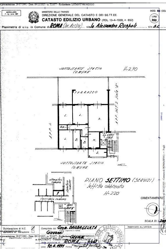 Quadrilocale via di Dragoncello, Roma - planimetria 1