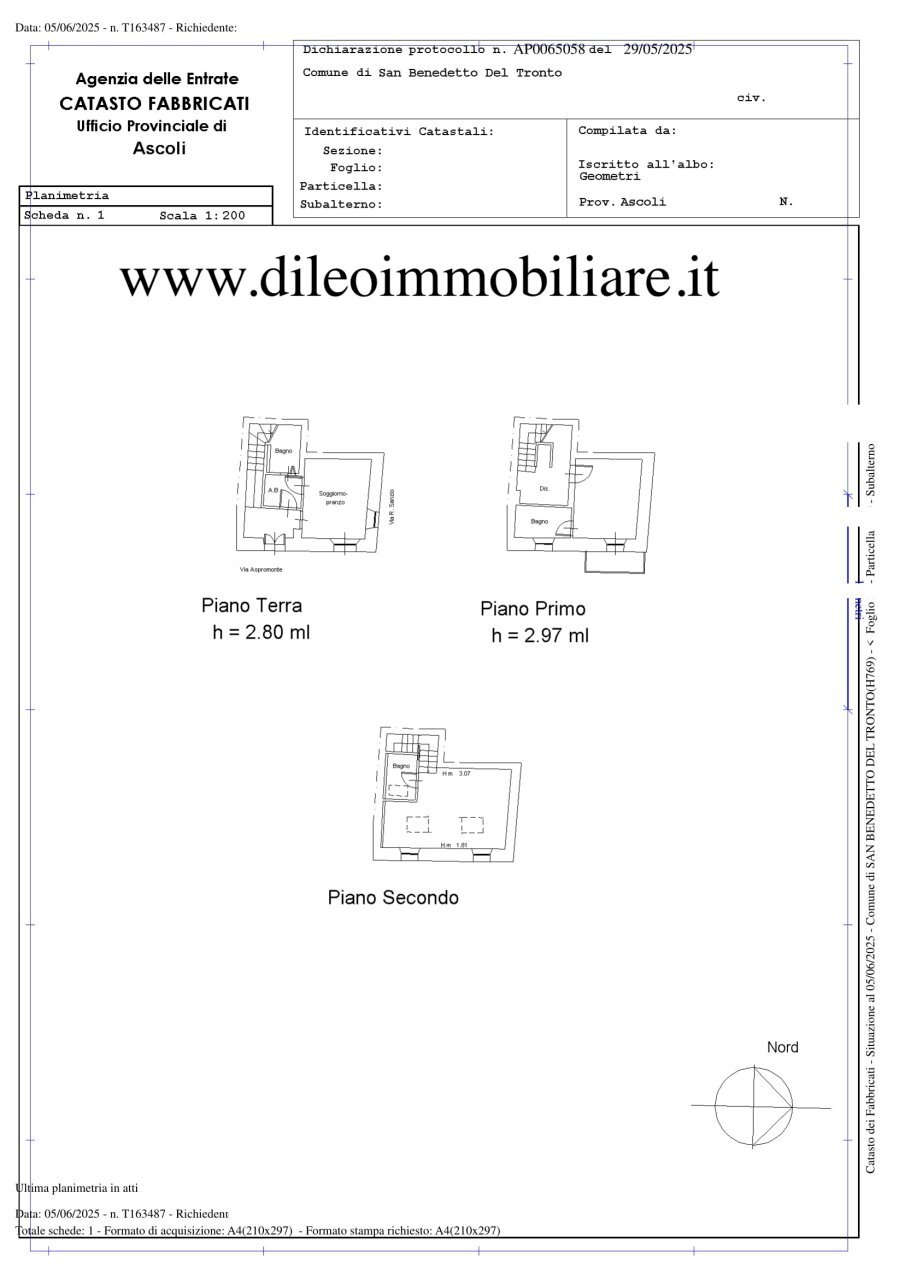 24 DILEOIMMOBILIAREAFFITTAAPPARTAMENTOSANBENEDETTO - Independent house San Benedetto del Tronto - floor plans 1
