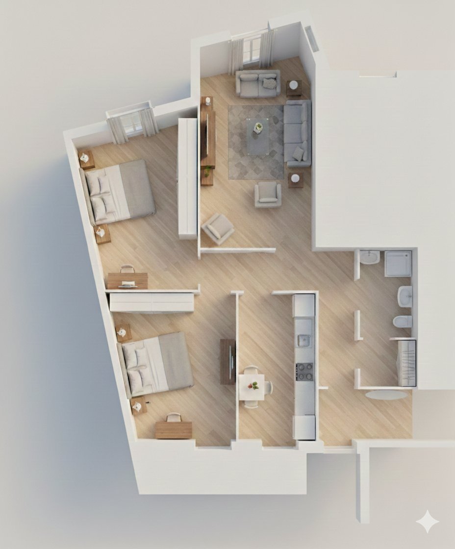 Planimetria 3d.png - Quadrilocale Via Galileo Galilei, Sanremo - planimetria 1