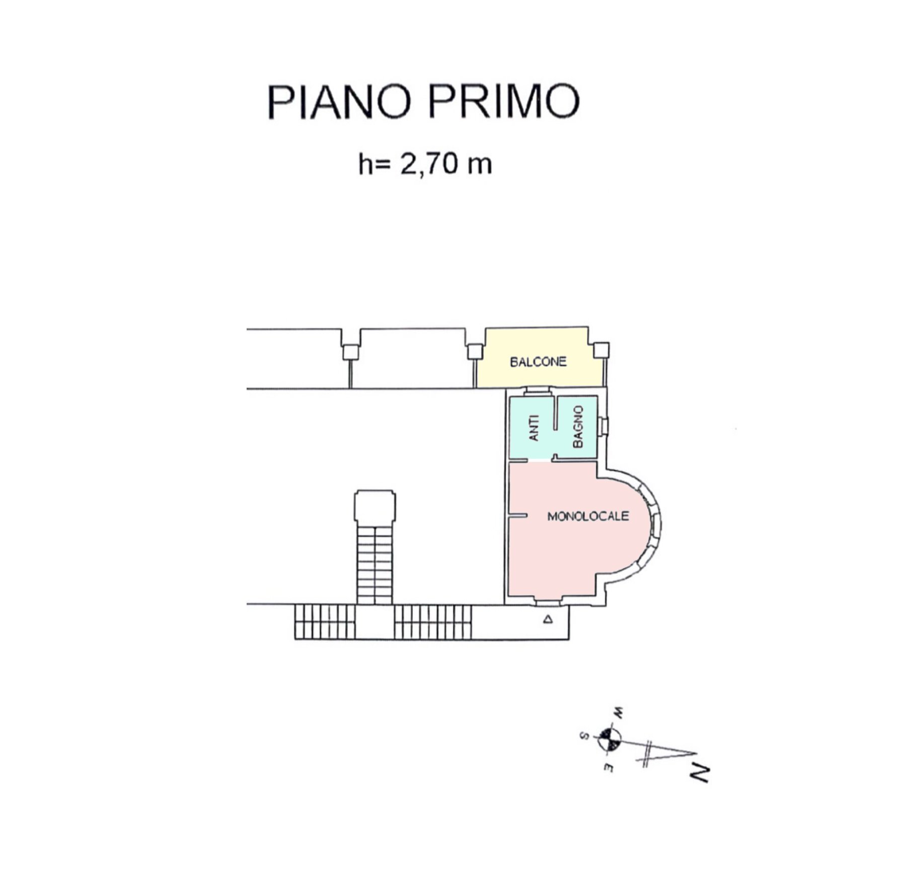 Planimetria - Monolocale Strada Mombarone, 160, Asti - planimetria 1