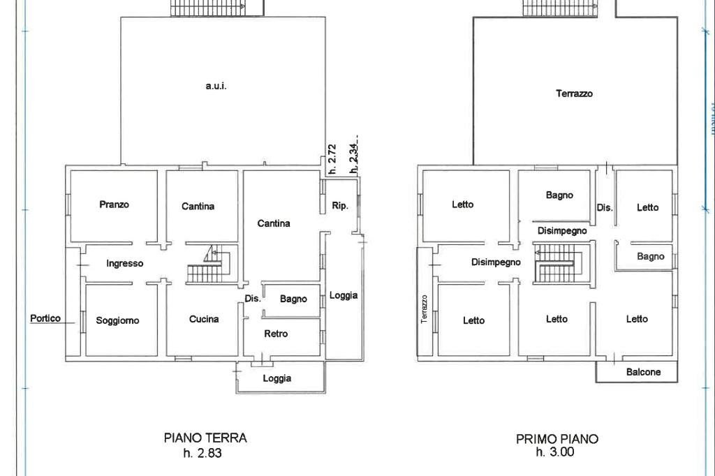 Casa indipendente Via Fieniletto, Cervia - planimetria 1