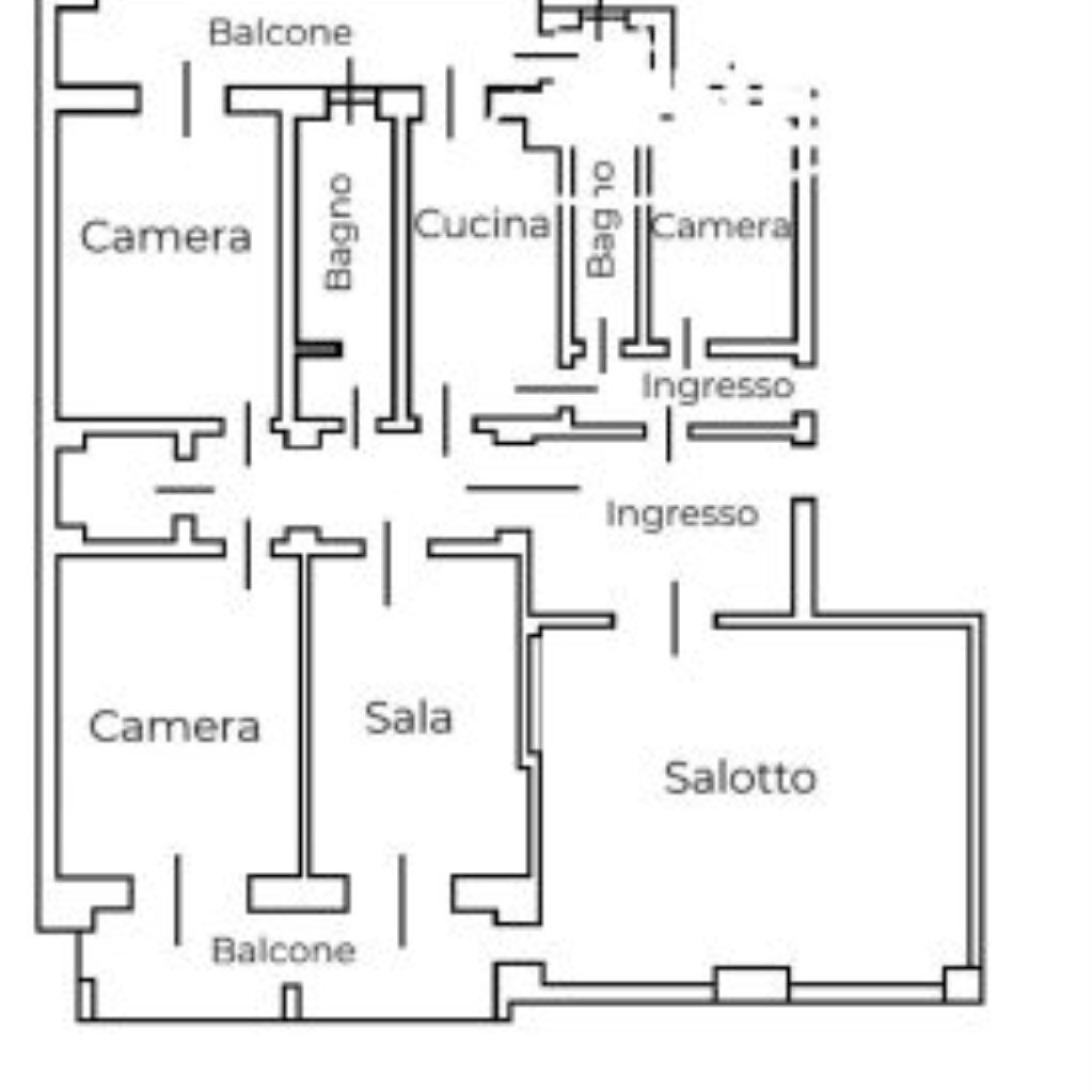 Appartamento Sebastopoli, 204, Torino (zona Santa Rita) - planimetria 1