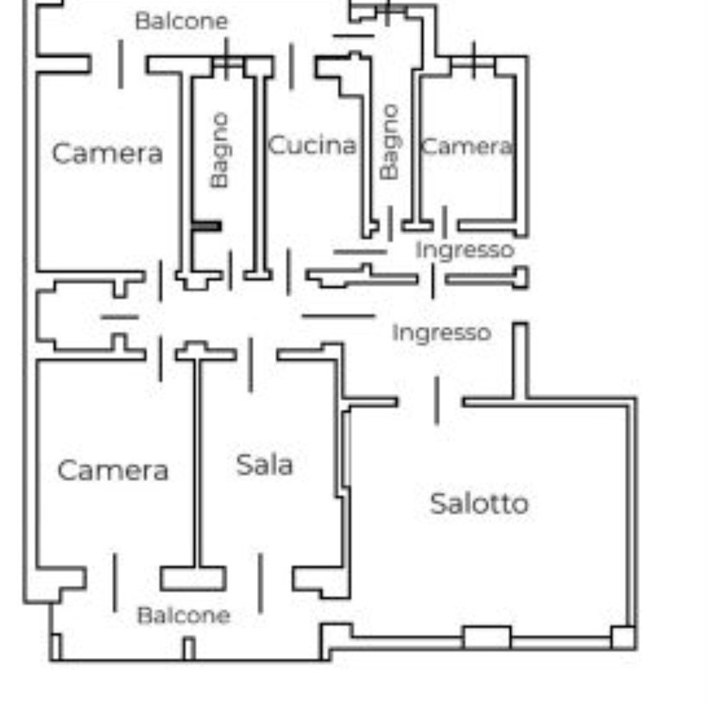 Appartamento Sebastopoli, 204, Torino (zona Santa Rita) - planimetria 1