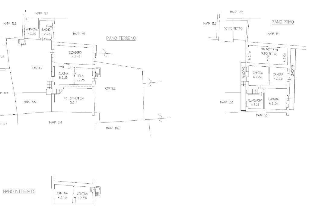 Semi-detached house Frazione Parogno, Zubiena - floor plans 1