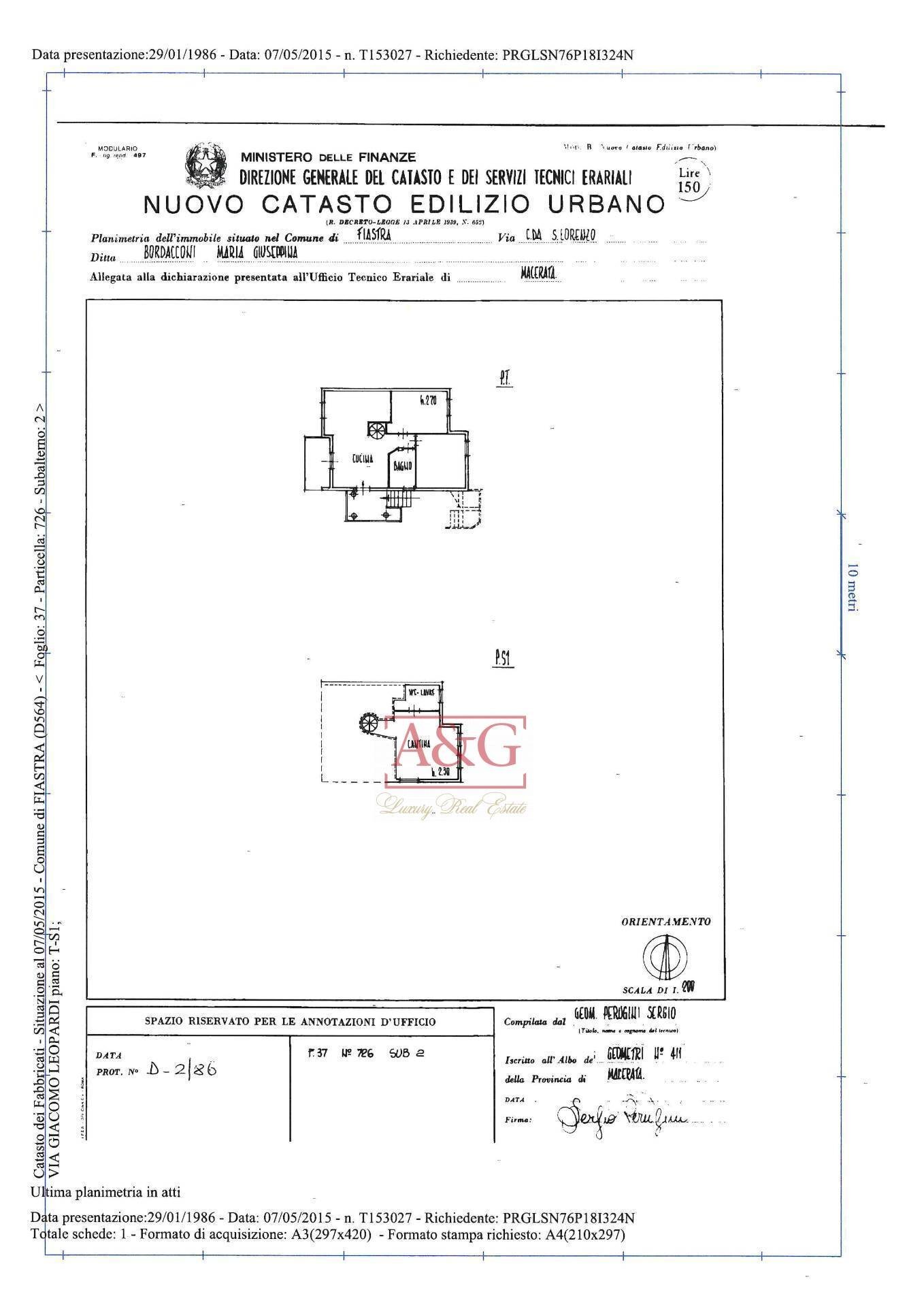 Foto 44 - Villa a Schiera Via Giacomo Leopardi, Fiastra - planimetria 1
