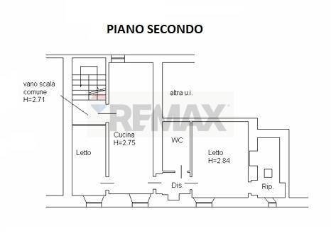 Pianta 2D - Bilocale Via Roma
 
262, Rosora - planimetria 1