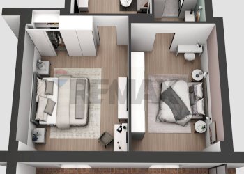 Rendering camere da letto - Trilocale Via Allea comunale
 
17, Turbigo - foto 20