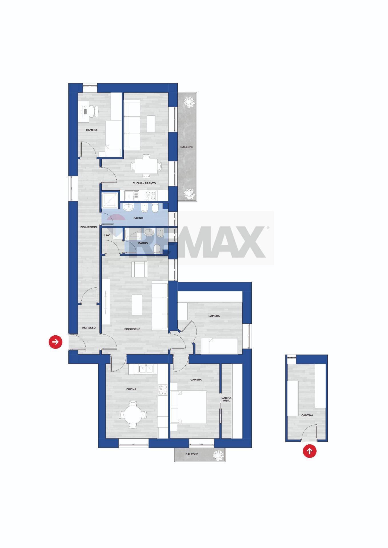 Pianta 2D - Appartamento Via Luna e Sole
 
10, Sassari - planimetria 1