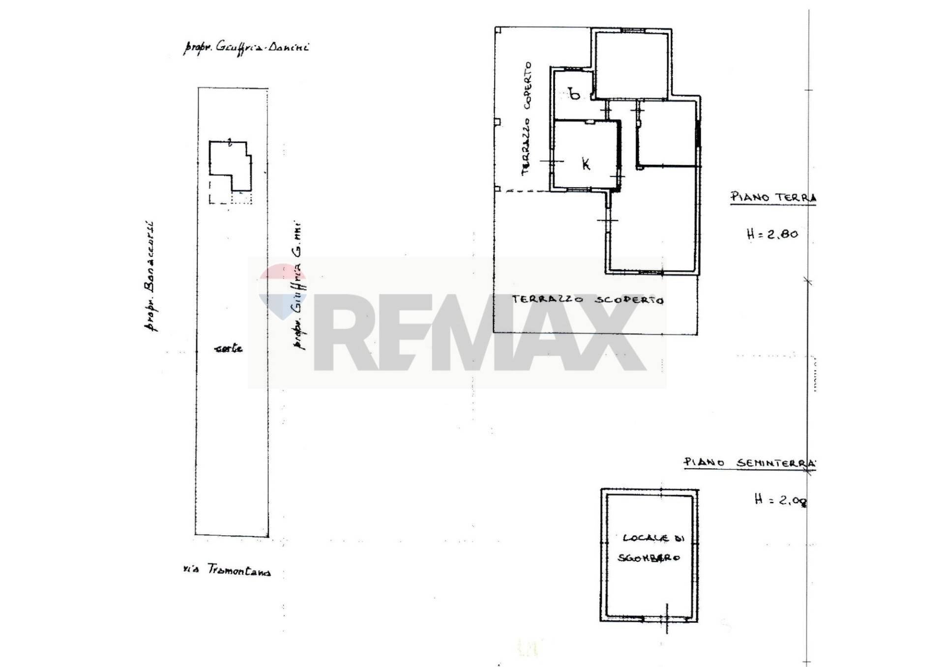 Pianta 2D - Villa Contrada Tramontana, Ustica - planimetria 1