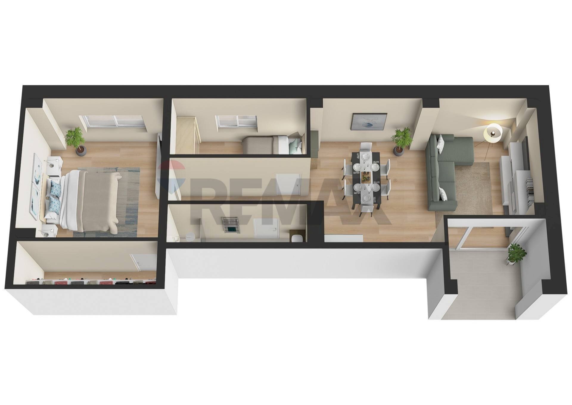 Pianta 3D - Trilocale via Umbria
 
48, Pescara - foto 2