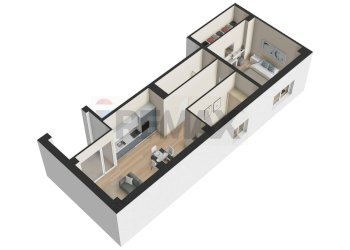 Pianta 3D - Trilocale via Umbria
 
48, Pescara - foto 3