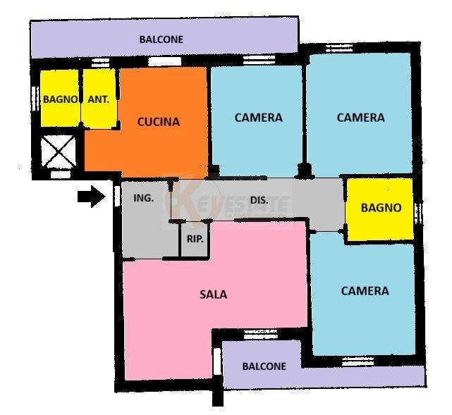 Foto 34 - Four-room apartment via Medardo Riccio
 
1, Sassari - floor plans 1