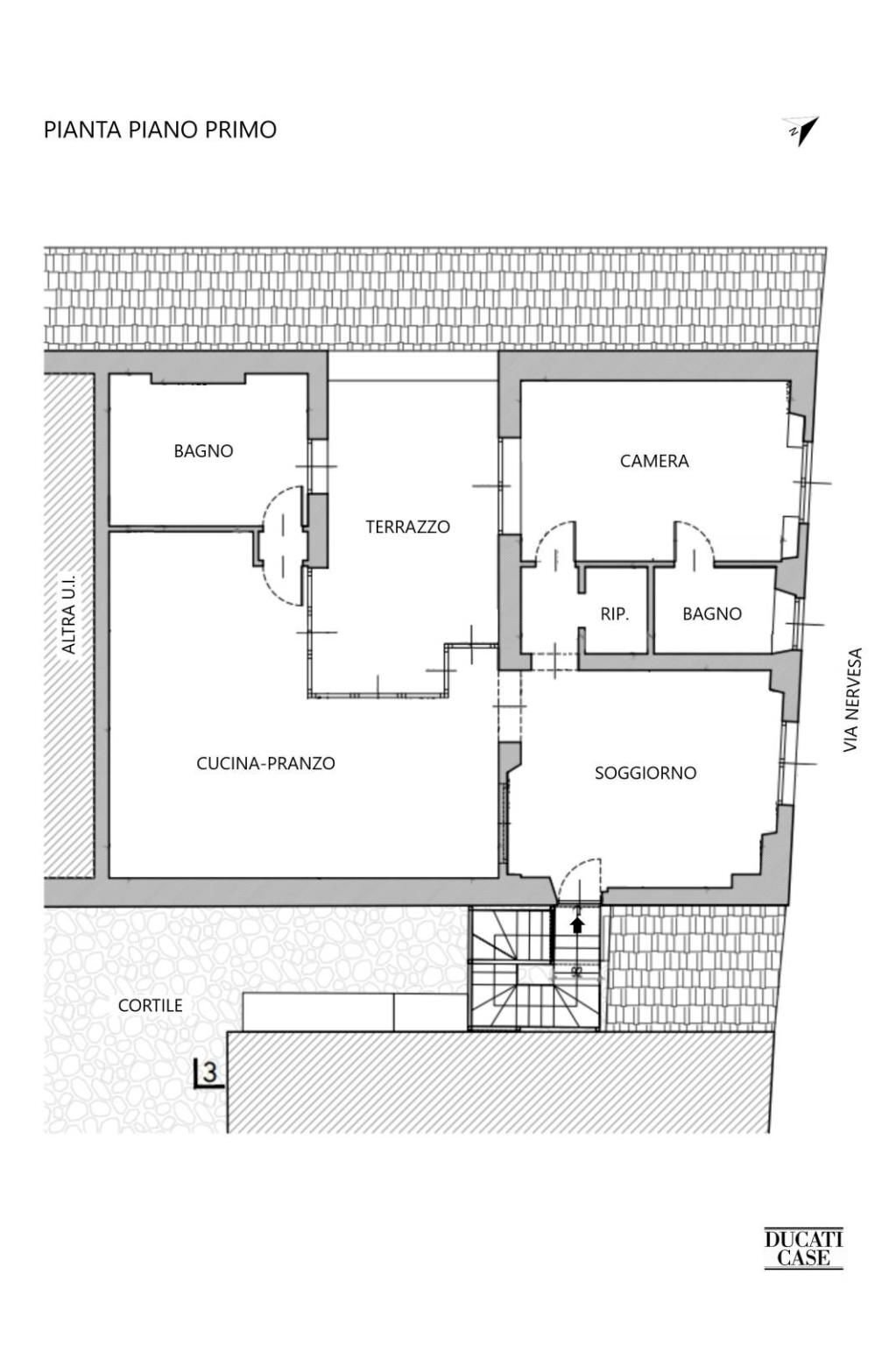 Attic via Nervesa, Milano - floor plans 1