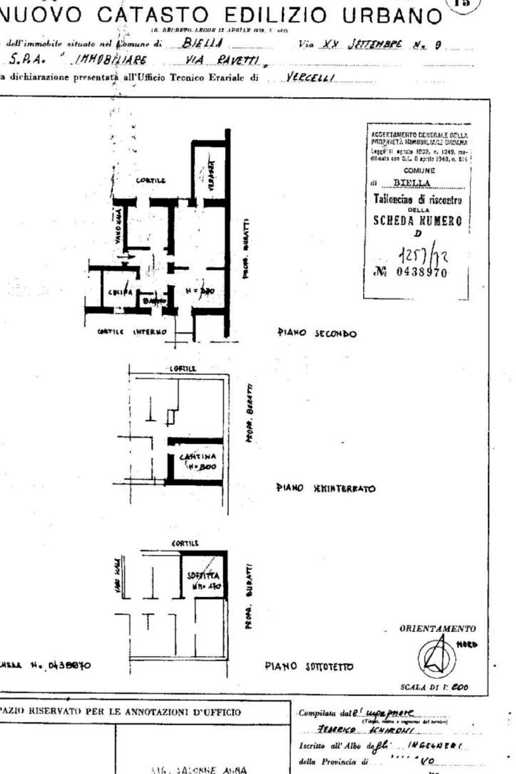 Quadrilocale via 20 Settembre, 9, Biella - planimetria 1