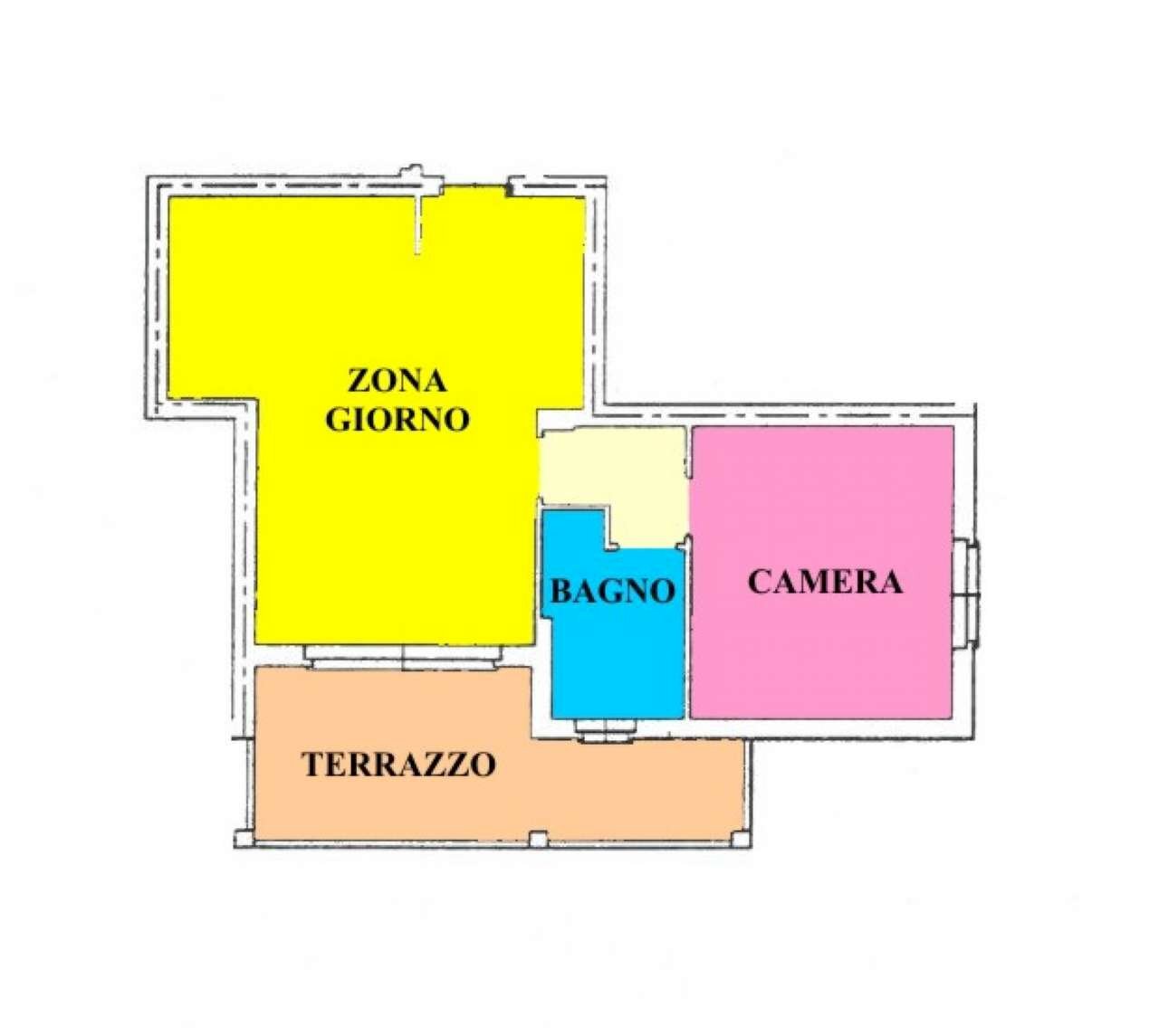 203 - Two-room apartment via Mazzini, Paullo - floor plans 1