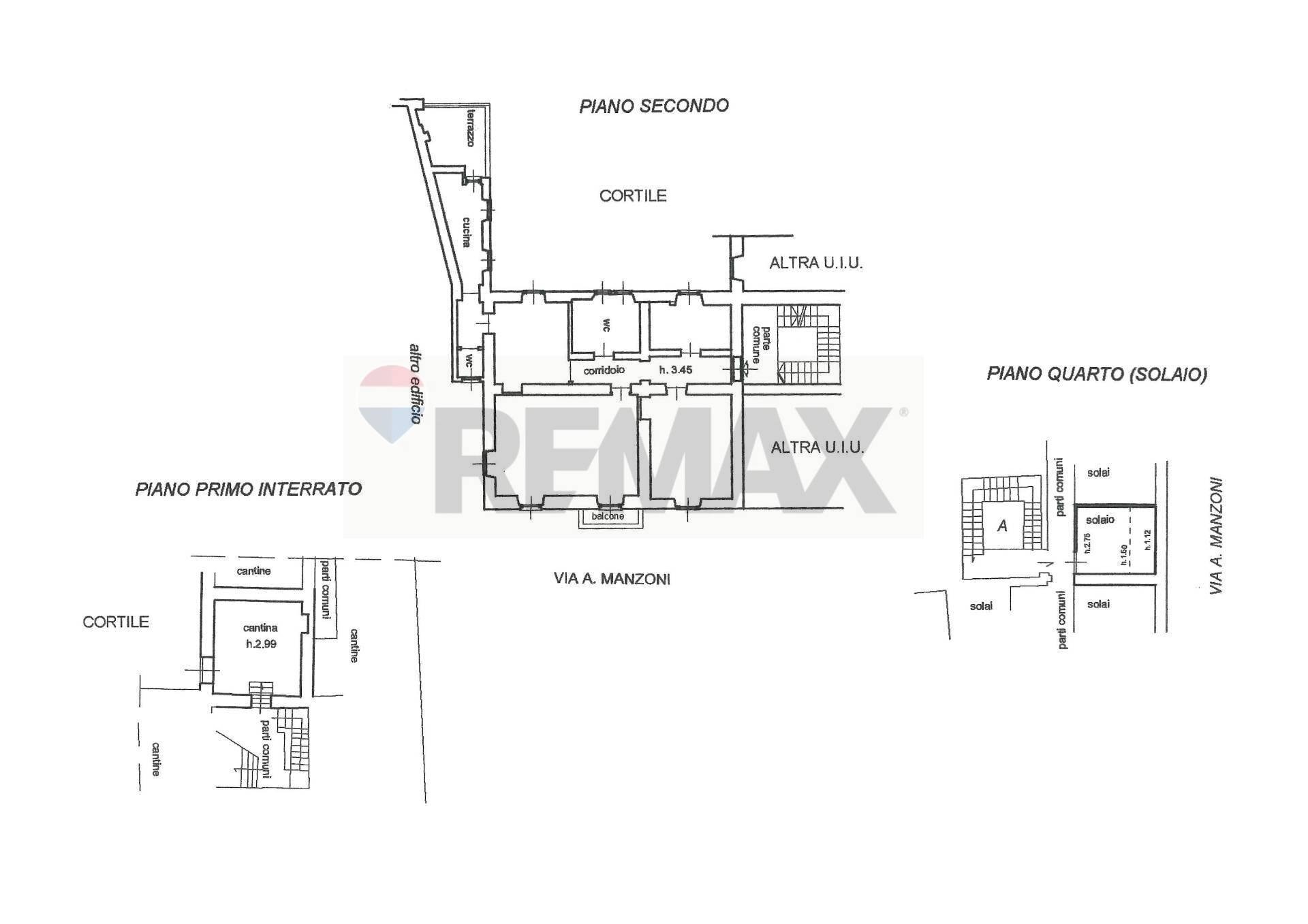 Pianta 2D - Quadrilocale Via Manzoni
 
56, Monza - planimetria 1