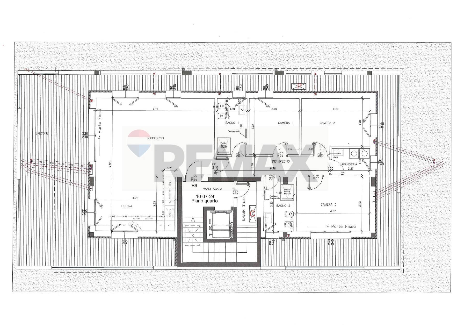 Pianta 2D - Attico Modigliani, Monza - planimetria 1