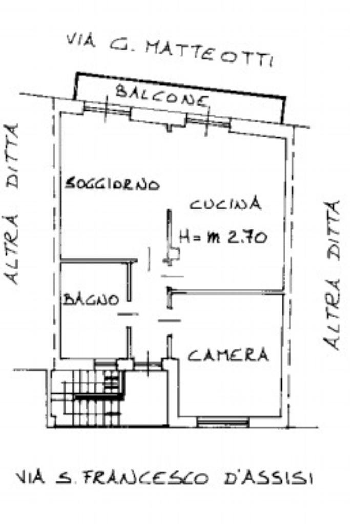 Three-room apartment Via San Francesco D'Assisi, San Mauro Torinese - floor plans 1