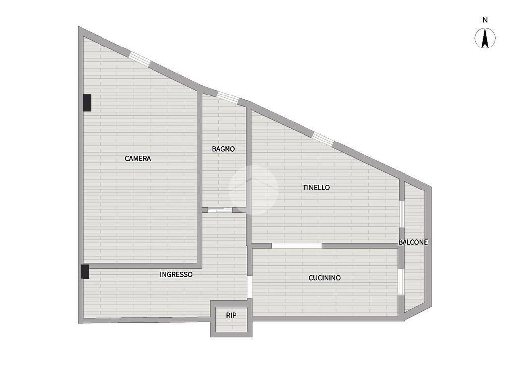 Bilocale Corso Torino, Rivarolo Canavese - planimetria 1